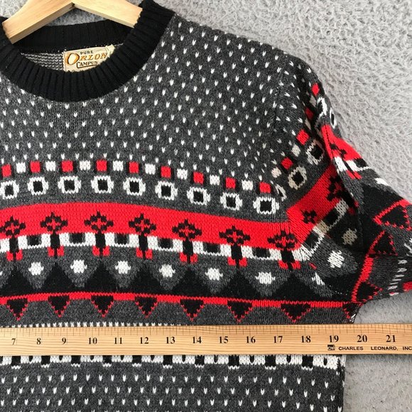 Vintage 60's Orlon By Campus Men's Knit Sweater Made In USA - Picture 4 of 7